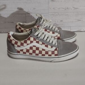 Vans Old Skool 'Checkerboard Frost Grey Rhubarb' Sneakers Mens 8 Wo 9.5
